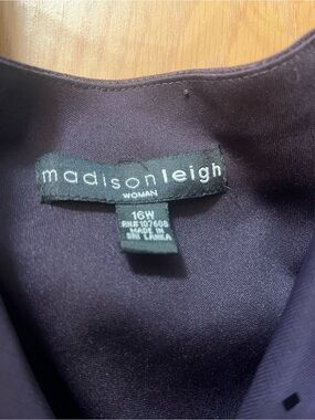 madison leigh Women's Dress in Deep Purple and Black